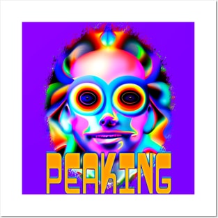 Peaking - Captioned (2)- Trippy Psychedelic Art Posters and Art